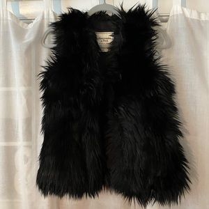 Abercrombie black fur vest